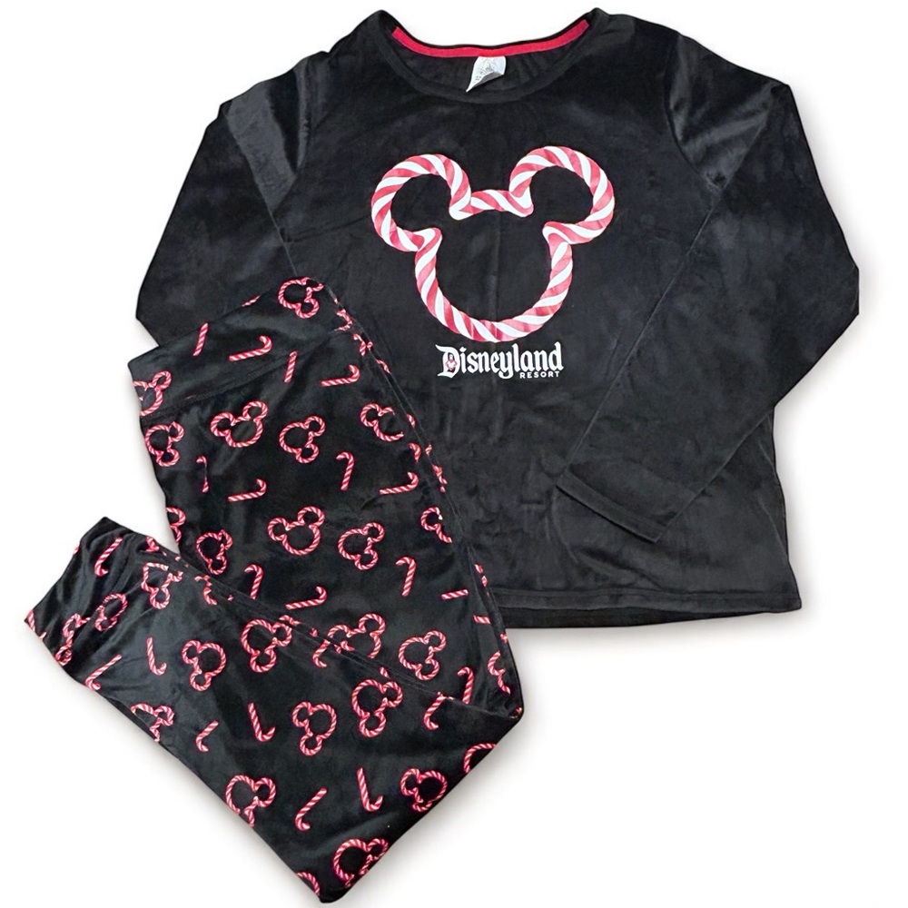 Disney Mickey Mouse Women’s Holiday Pajamas- Peppermint Candy Cane Size XL